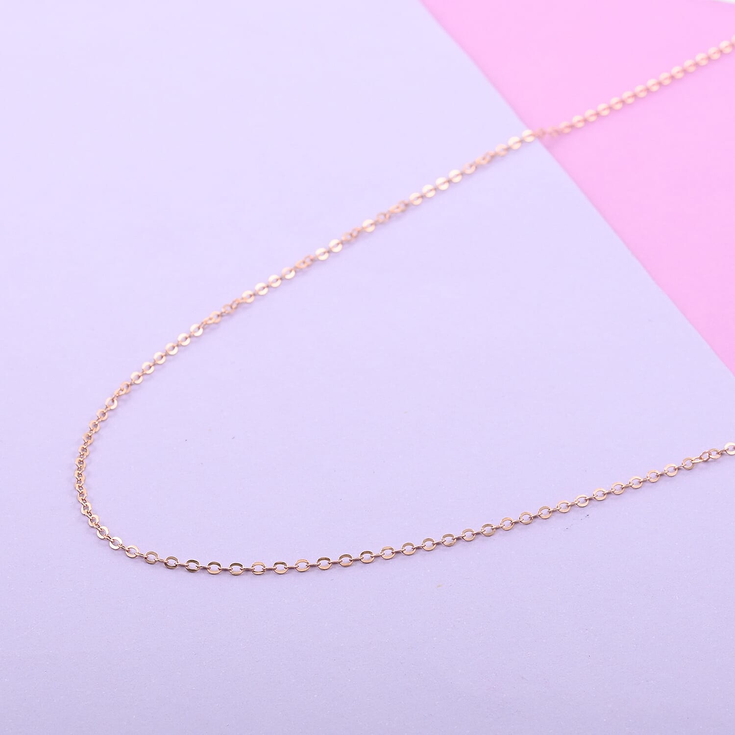 14K Rose Gold Over Sterling Silver Adjustable Bolo Rolo Chain 24 Inches 1.90 Grams