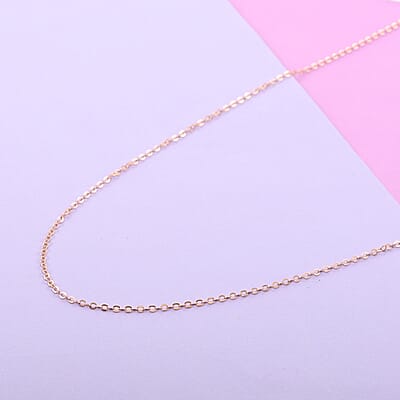 14K Rose Gold Over Sterling Silver Adjustable Bolo Rolo Chain 24 Inches 1.90 Grams