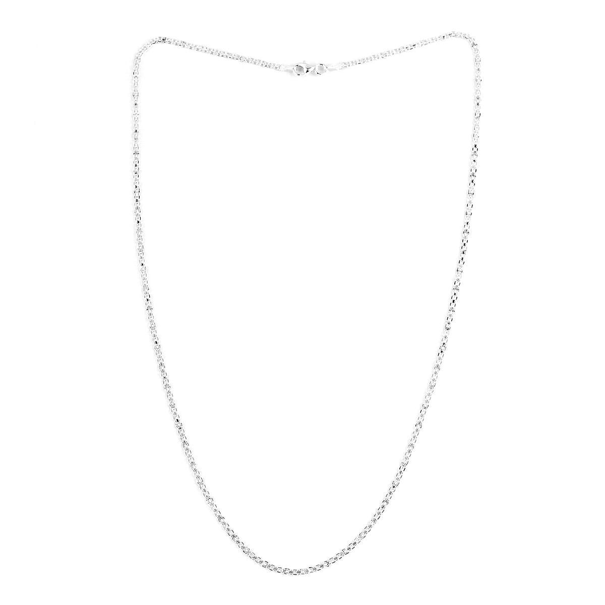 Italian Sterling Silver Bismark Chain 20 Inches 3.10 Grams image number 3