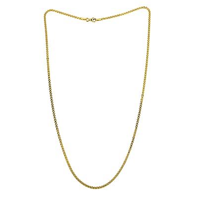 Italian 14K Yellow Gold Over Sterling Silver Bismark Chain 20 Inches 3 Grams