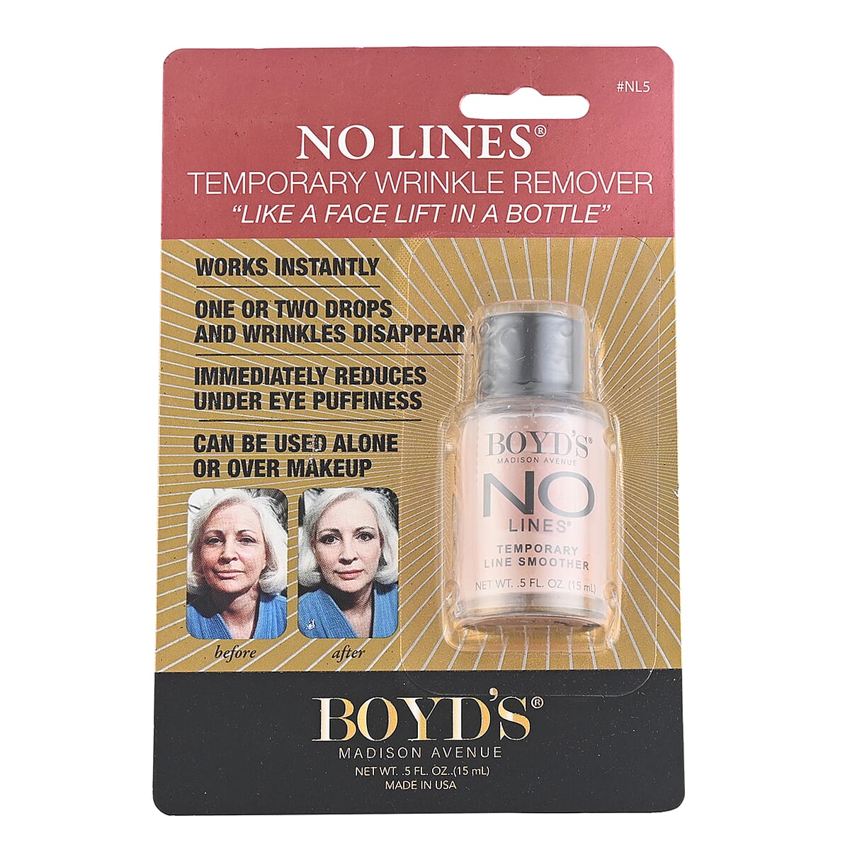 NO LINES Temporary Wrinkle Remover 0.5 fl oz image number 1