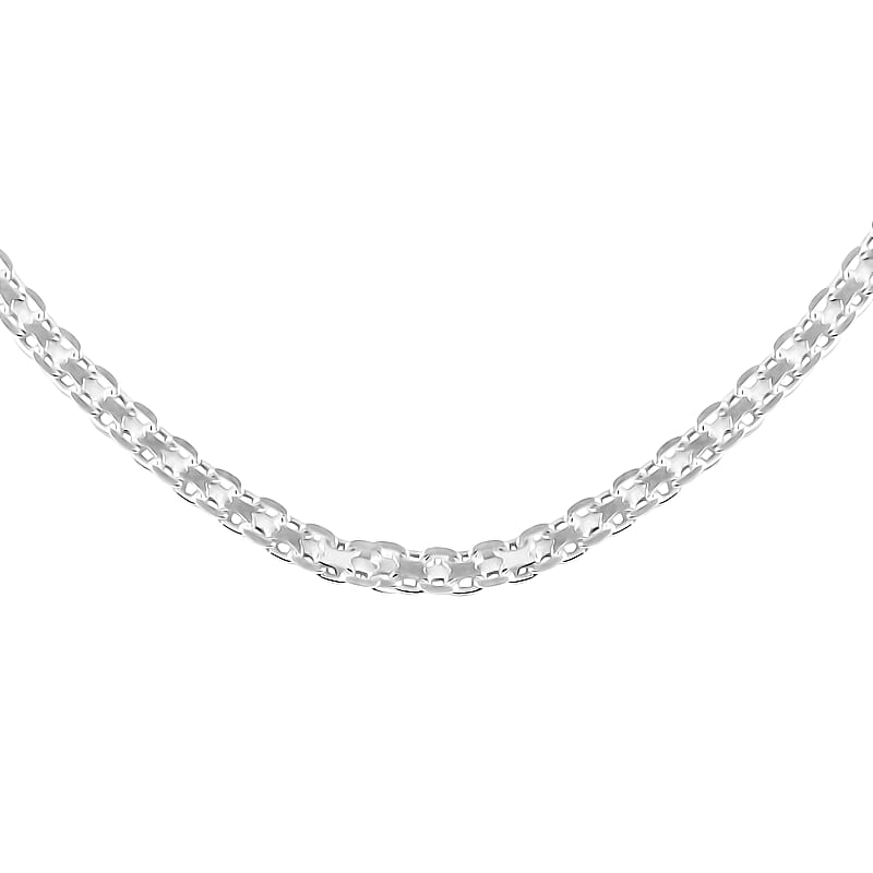 Italian Sterling Silver Bismark Chain 20 Inches 3 Grams