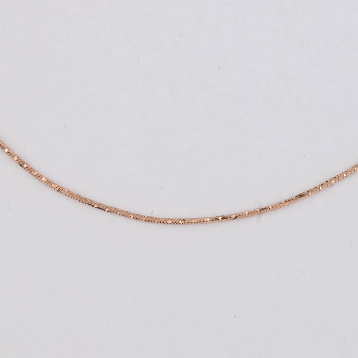 Italian 14K Rose Gold Over Sterling Silver Sparkle Necklace 24 Inches 3.10 Grams image number 0