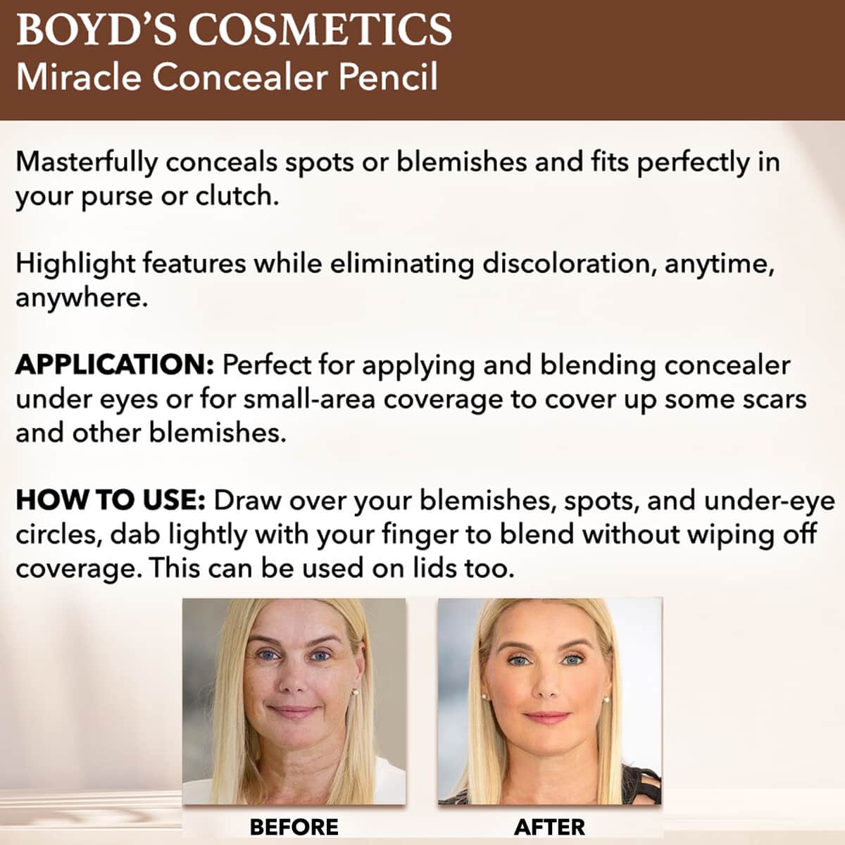 Boyd's Cosmetics Miracle Concealer Pencil image number 1