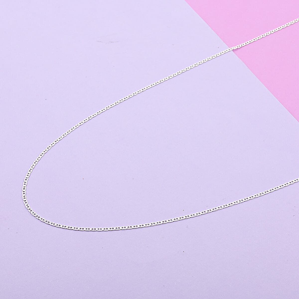 Italian Sterling Silver 1.6mm Mariner Chain 36 Inches 3.30 Grams image number 1