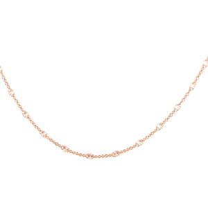 Italian 14K Rose Gold Over Sterling Silver Link Gucci Chain 24 Inches 2.90 Grams