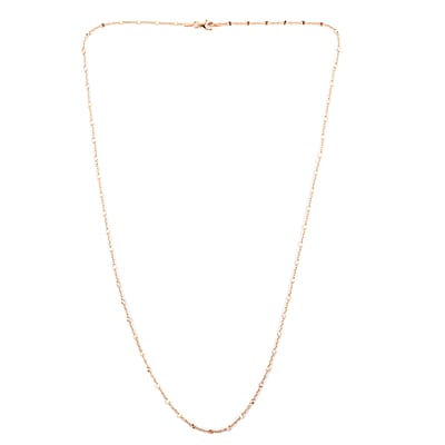 Italian 14K Rose Gold Over Sterling Silver Link Gucci Chain 24 Inches 2.90 Grams