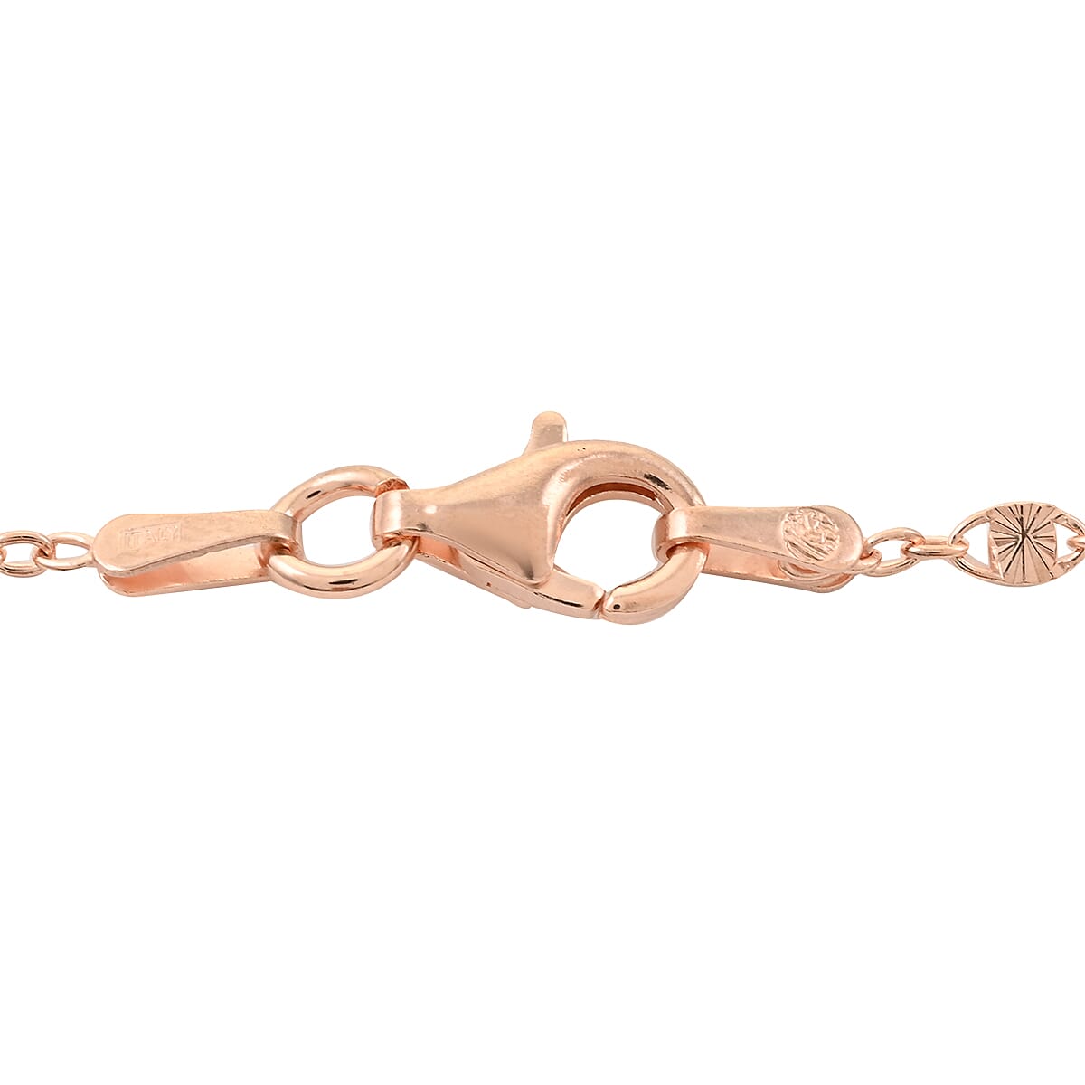 Italian 14K Rose Gold Over Sterling Silver Link Gucci Chain 24 Inches 2.90 Grams image number 3