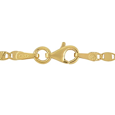 Italian 14K Yellow Gold Over Sterling Silver Marine Style Chain 24 Inches 3 Grams