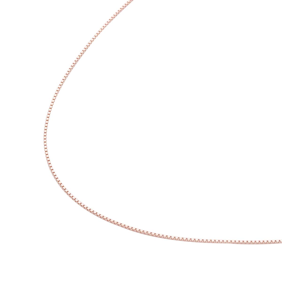 14K Rose Gold Over Sterling Silver 0.8mm Box Chain 20 Inches 2.30 Grams image number 1