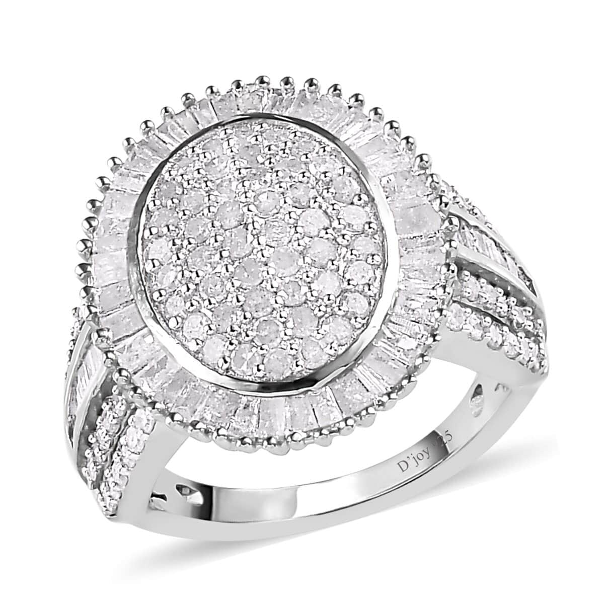 Diamond Cocktail Ring in Platinum Over Sterling Silver (Size 6.0) 2.00 ctw image number 0