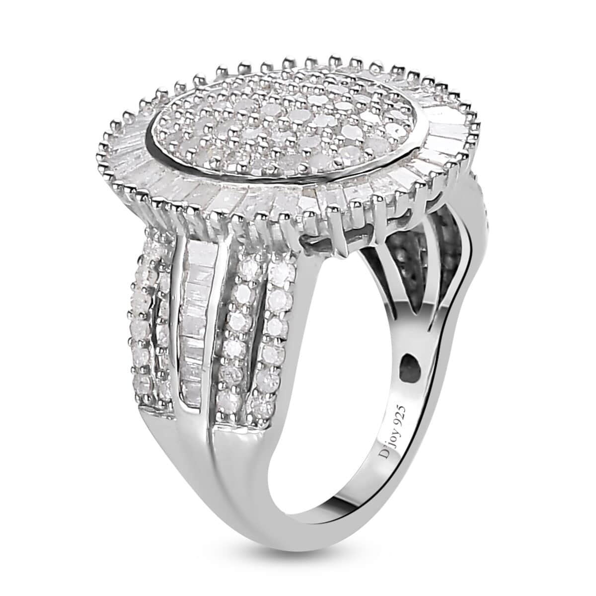 Diamond Cocktail Ring in Platinum Over Sterling Silver (Size 6.0) 2.00 ctw image number 3