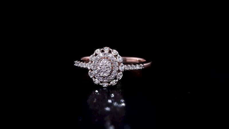 Natural Pink and White Diamond I3 Ring in Vermeil Rose Gold Over Sterling Silver (Size 10.0) 0.25 ctw