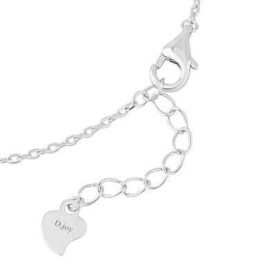 Rhodium Over Sterling Silver Super Stars Charm Bracelet with Extender (8.00 In) 2.10 Grams