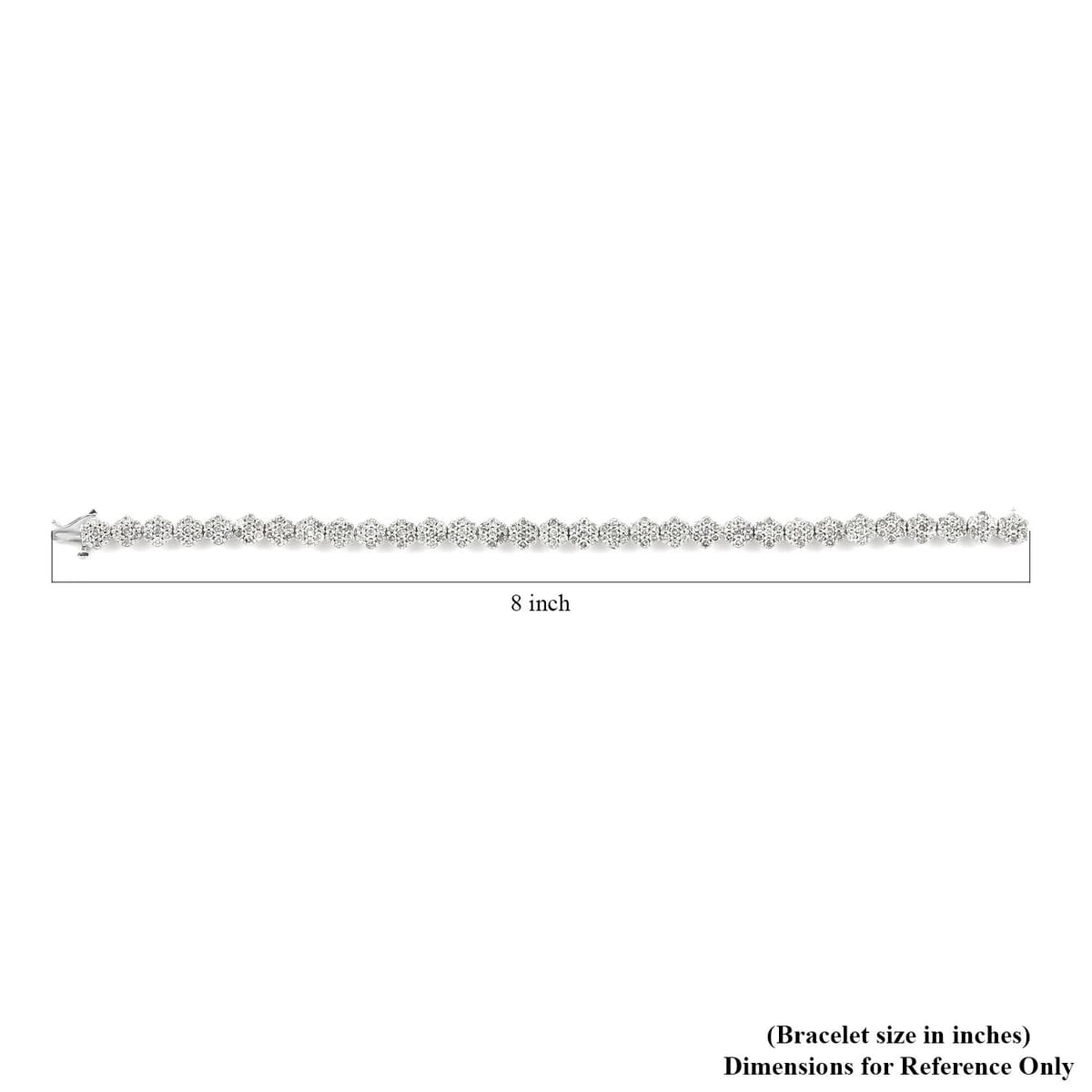 NY Closeout 10K White Gold Diamond Bracelet (7.50 In) 11.3 Grams 7.00 ctw image number 5