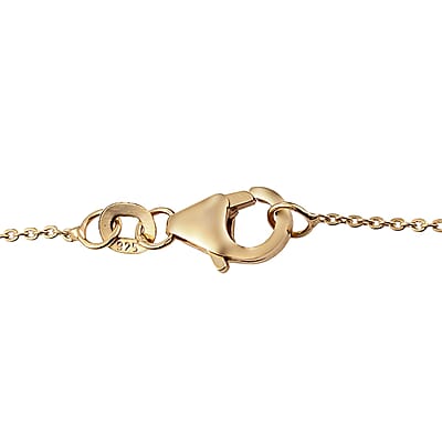 Green Diamond Necklace 20 Inches in Vermeil Yellow Gold Over Sterling Silver 1.00 ctw