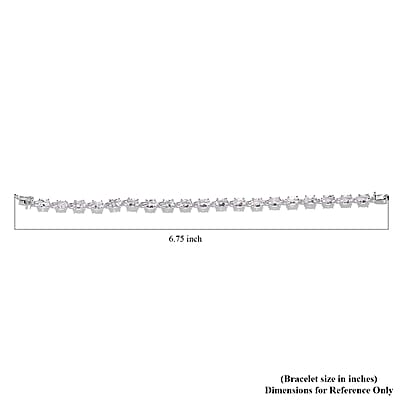 Luxoro 10K White Gold Premium Mexican Hyalite Opal Bracelet (6.50 In) with Free UV Flash Light 7.15 ctw