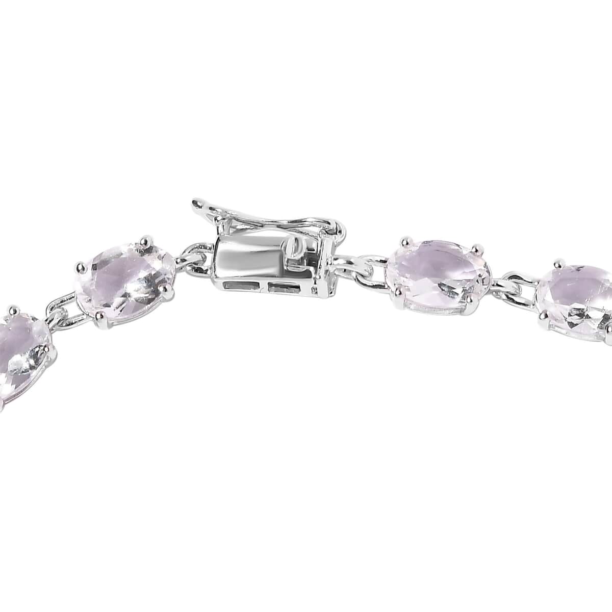 Luxoro 10K White Gold Premium Mexican Hyalite Opal Bracelet (7.25 In) with Free UV Flash Light 7.50 ctw image number 3