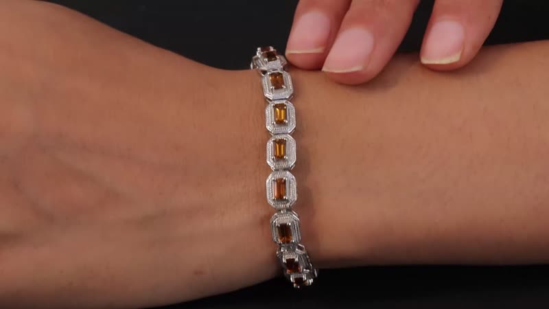 Premium Natural Tanzanian Golden Tourmaline Bracelet in Platinum Over Sterling Silver (7.25 In) 13 Grams 5.40 ctw