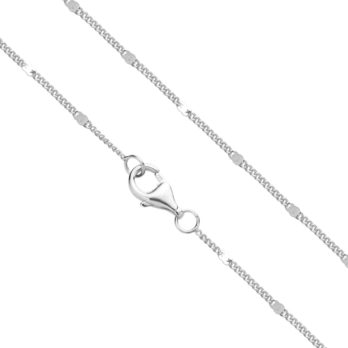 Rhodium Over Sterling Silver Curb Chain (20 Inches) (2 g) image number 2