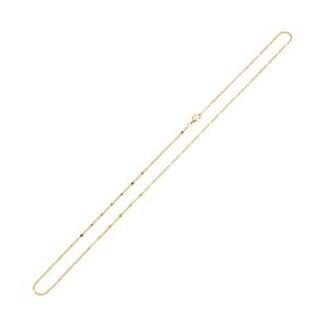 14K Yellow Gold Over Sterling Silver Curb Chain 20 Inches 2 Grams