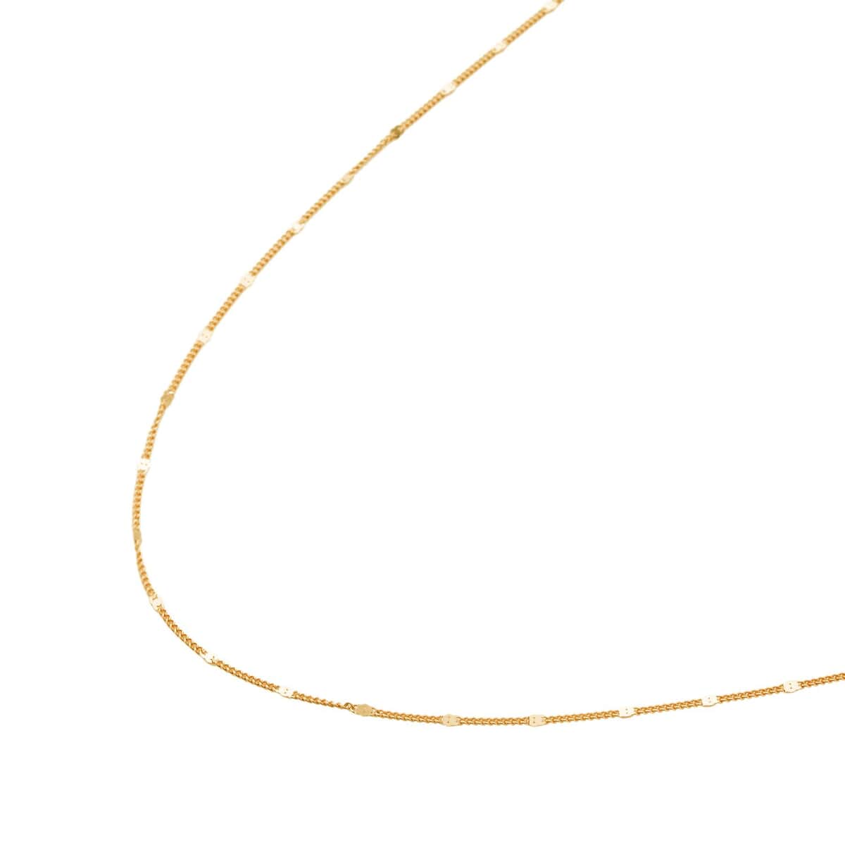 14K Yellow Gold Over Sterling Silver Curb Chain 20 Inches 2 Grams image number 1