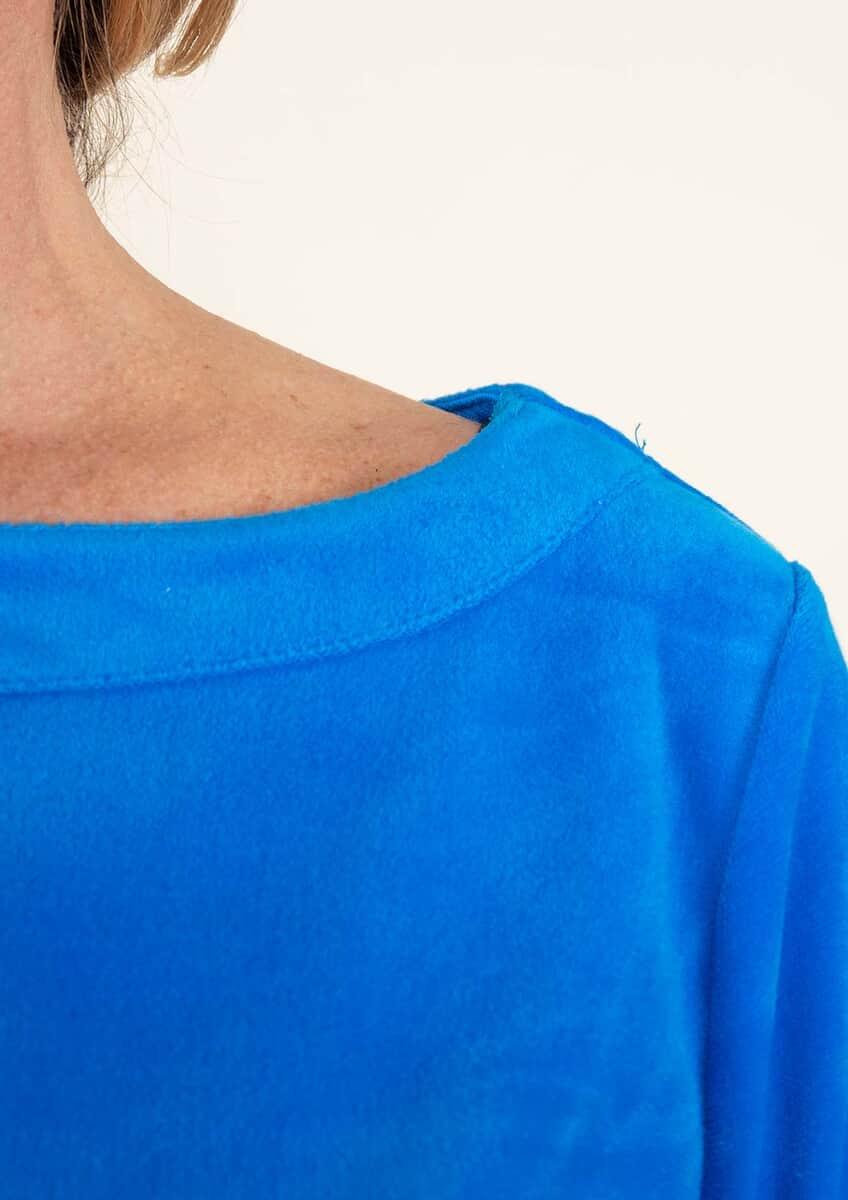 Tamsy Sky Blue Velour Tunic -L image number 3