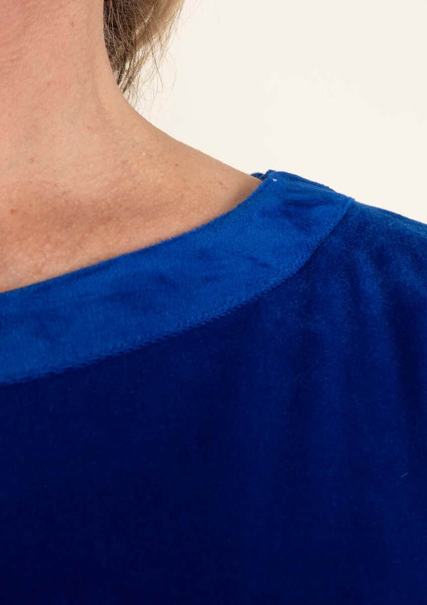 Tamsy Royal Blue Velour Tunic -M image number 3