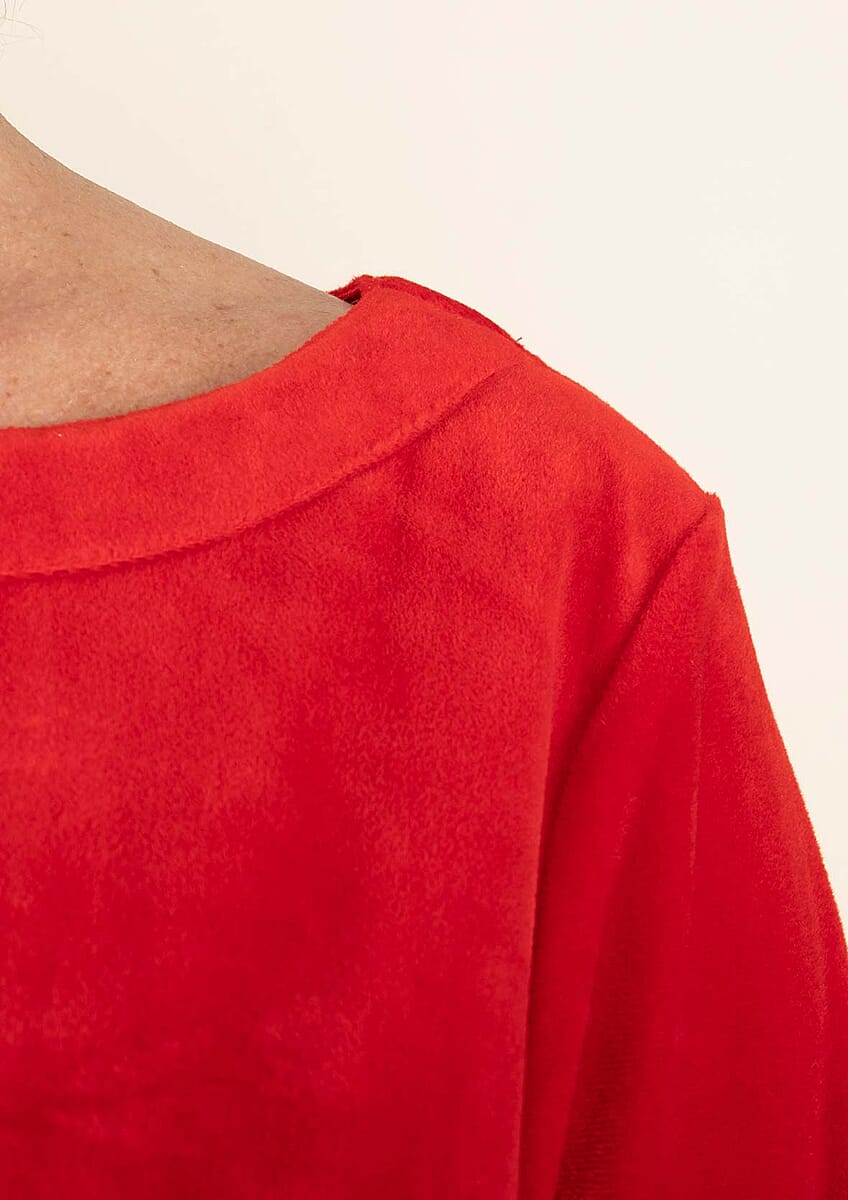 Tamsy Red Velour Tunic -S image number 3