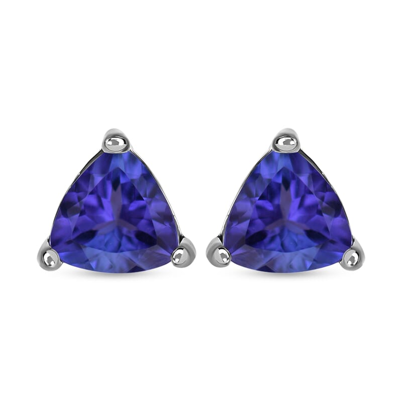Rhapsody AAAA Tanzanite 2.70 ctw Solitaire Stud Earrings in 950 Platinum