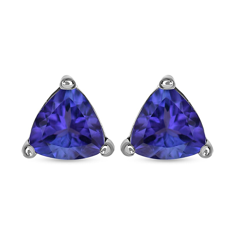 Rhapsody AAAA Tanzanite 2.70 ctw Solitaire Stud Earrings in 950 Platinum