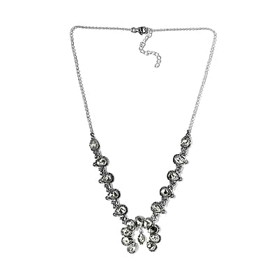 White Buffalo Necklace | Squash Blossom Necklace |Sterling Silver Necklace | 18 Inch Necklace | Gifts For Her 15.60 ctw