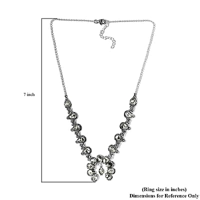 White Buffalo Necklace | Squash Blossom Necklace |Sterling Silver Necklace | 18 Inch Necklace | Gifts For Her 15.60 ctw