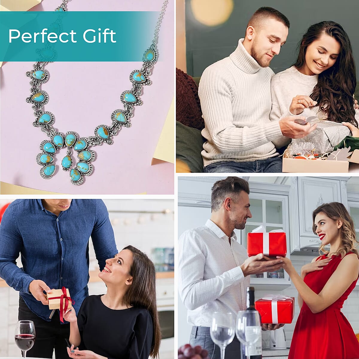 Royston Turquoise Necklace | Squash Blossom Necklace |Sterling Silver Necklace | 18 Inch Necklace | Gifts For Her 14.15 ctw image number 4