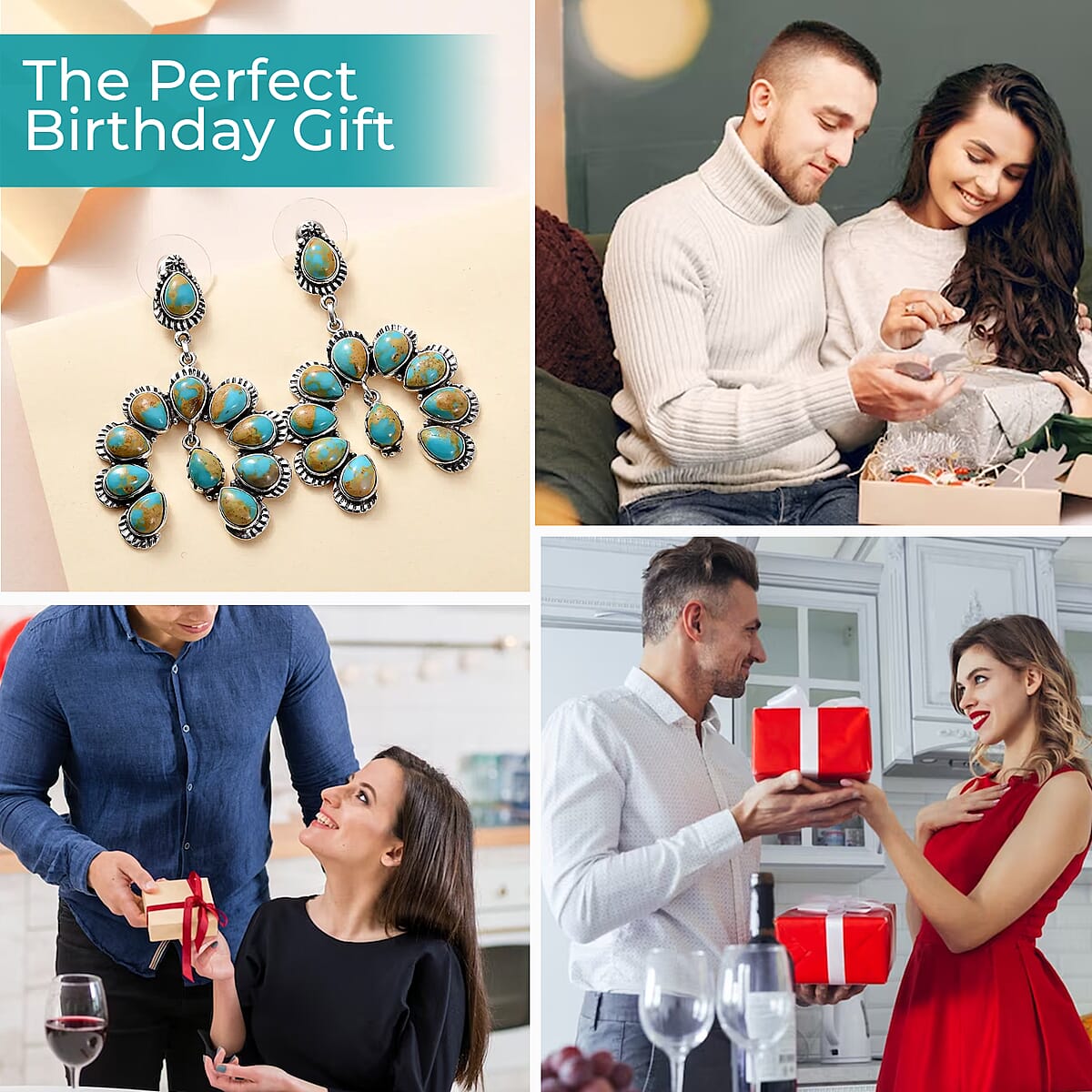 Artisan Crafted Royston Turquoise Earrings | Squash Blossom Earrings |Sterling Silver Earrings | Dangle Earrings 15.65 ctw image number 4