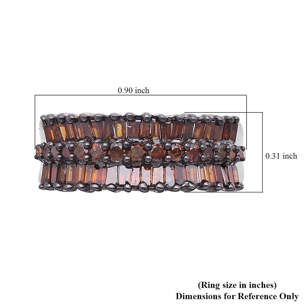 Red Diamond Ring in Rhodium & Platinum Over Sterling Silver 1.00 ctw image number 5