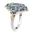 Santa Maria Aquamarine Ring in Vermeil Yellow Gold and Platinum Over Sterling Silver (Size 10.0) 1.80 ctw image number 3