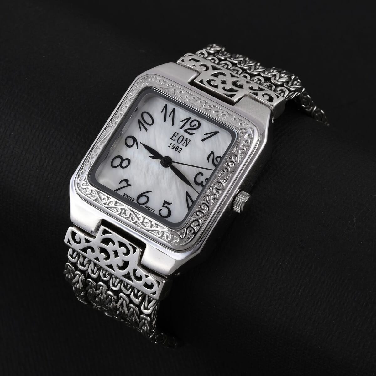 Eon 1962 Swiss Movement Bracelet Watch in Sterling Silver (7 In) (70 g) image number 1