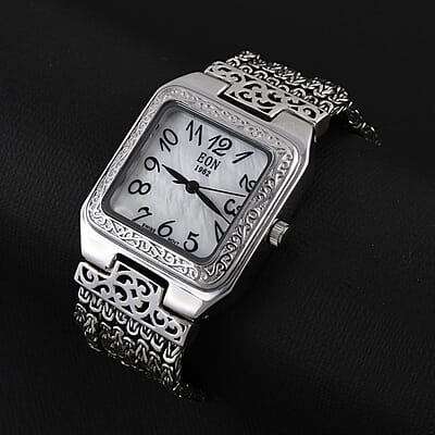 Eon 1962 Swiss Movement Bracelet Watch in Sterling Silver (7 In) 70 Grams