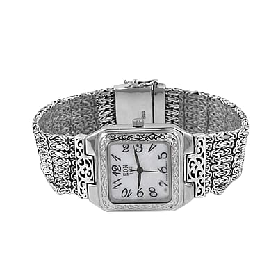 Eon 1962 Swiss Movement Bracelet Watch in Sterling Silver (7 In) 70 Grams