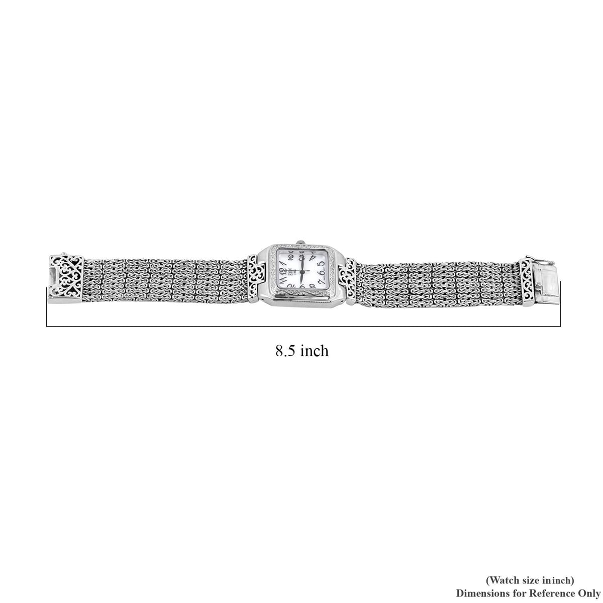 Eon 1962 Swiss Movement Bracelet Watch in Sterling Silver (7 In) (70 g) image number 5