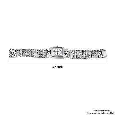 Eon 1962 Swiss Movement Bracelet Watch in Sterling Silver (7 In) 70 Grams