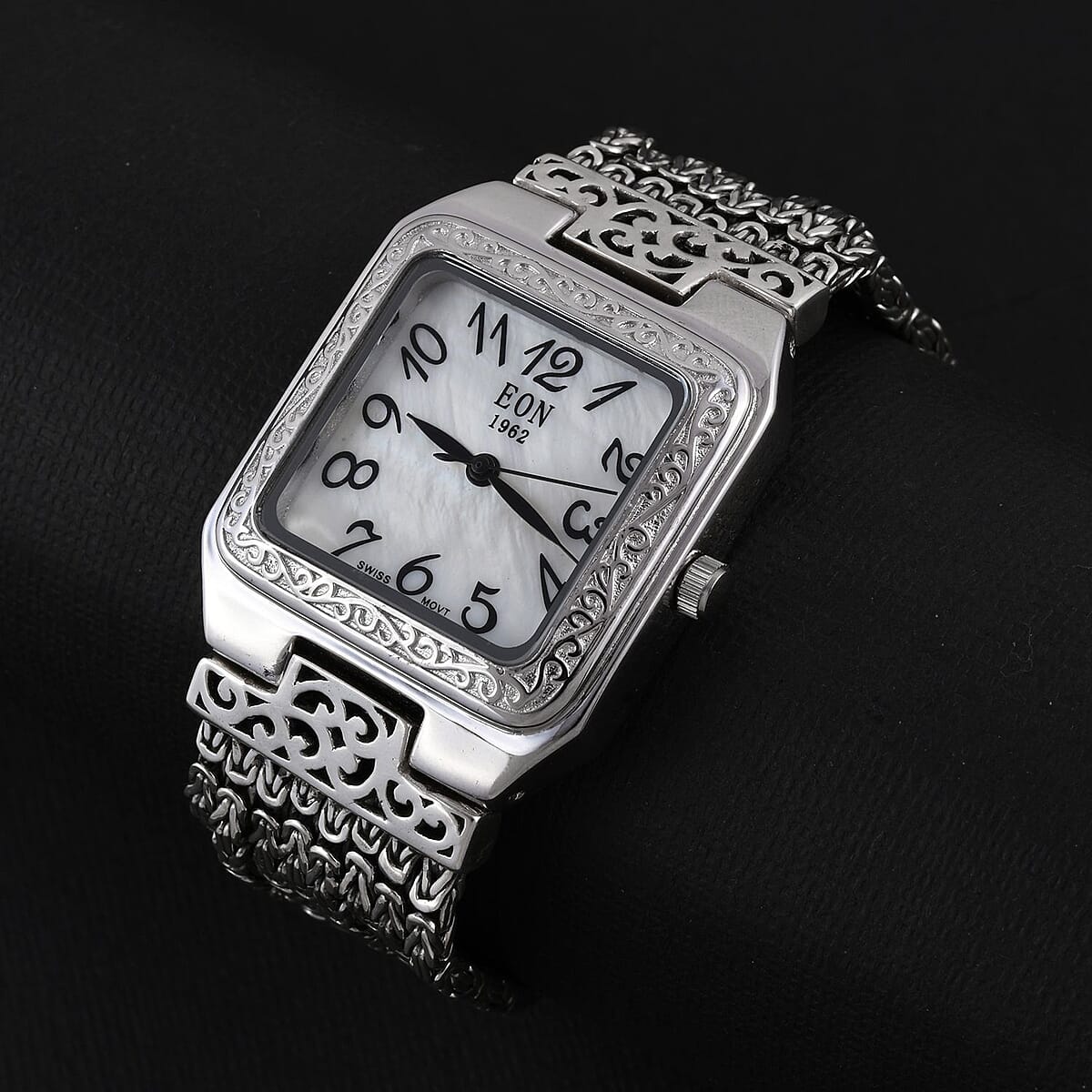 Eon 1962 Swiss Movement Bracelet Watch in Sterling Silver (8 In) 70 Grams image number 1