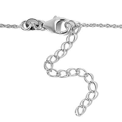 Viceroy Spessartine Garnet and White Zircon Y-Shape Necklace 18-20 Inches in Platinum Over Sterling Silver 8.90 ctw