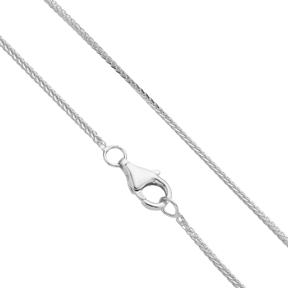 Rhodium Over Sterling Silver 0.8mm Foxtail Chain (20 Inches) (1.90 g) image number 2