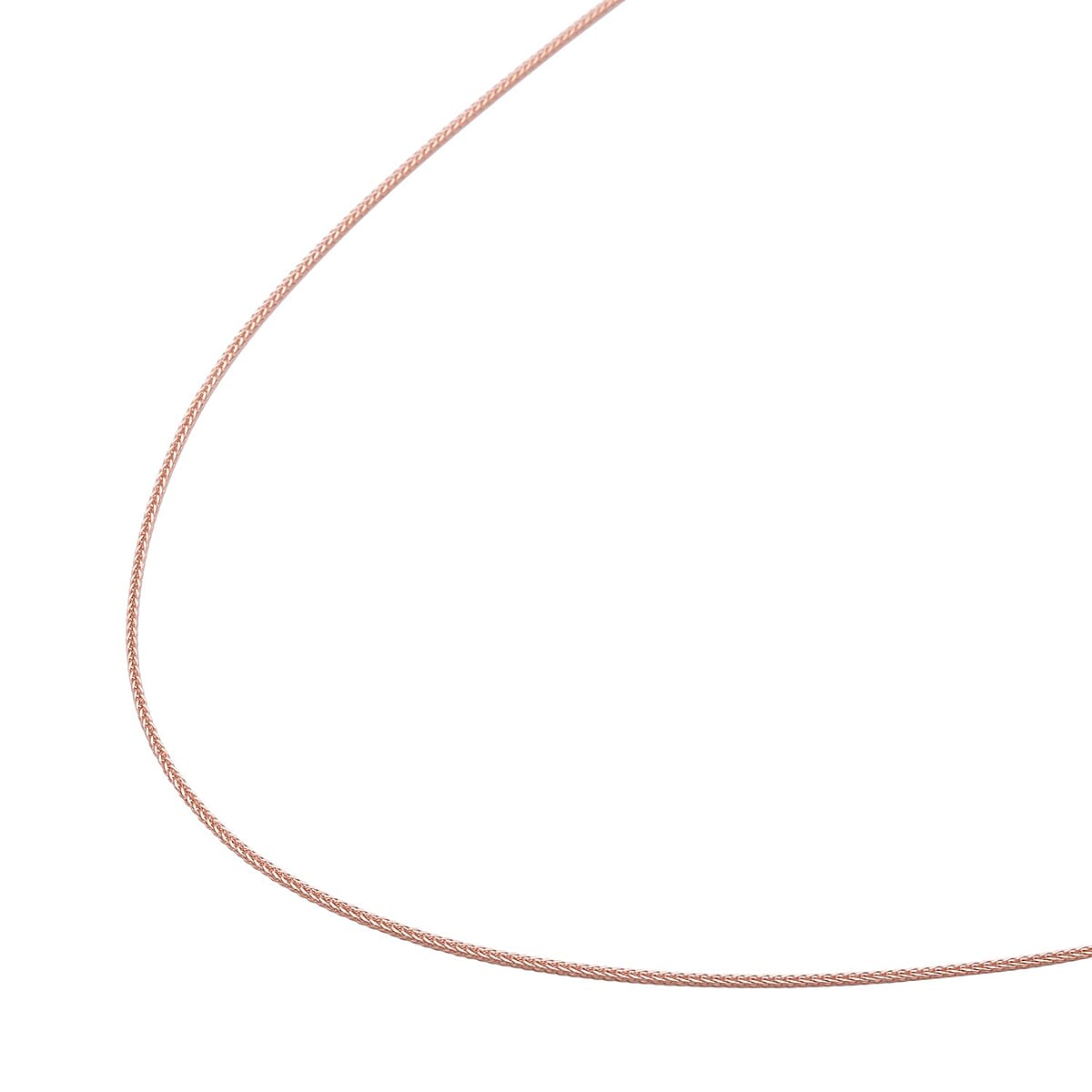 14K Rose Gold Over Sterling Silver 0.8mm Foxtail Chain 20 Inches 1.90 Grams image number 1