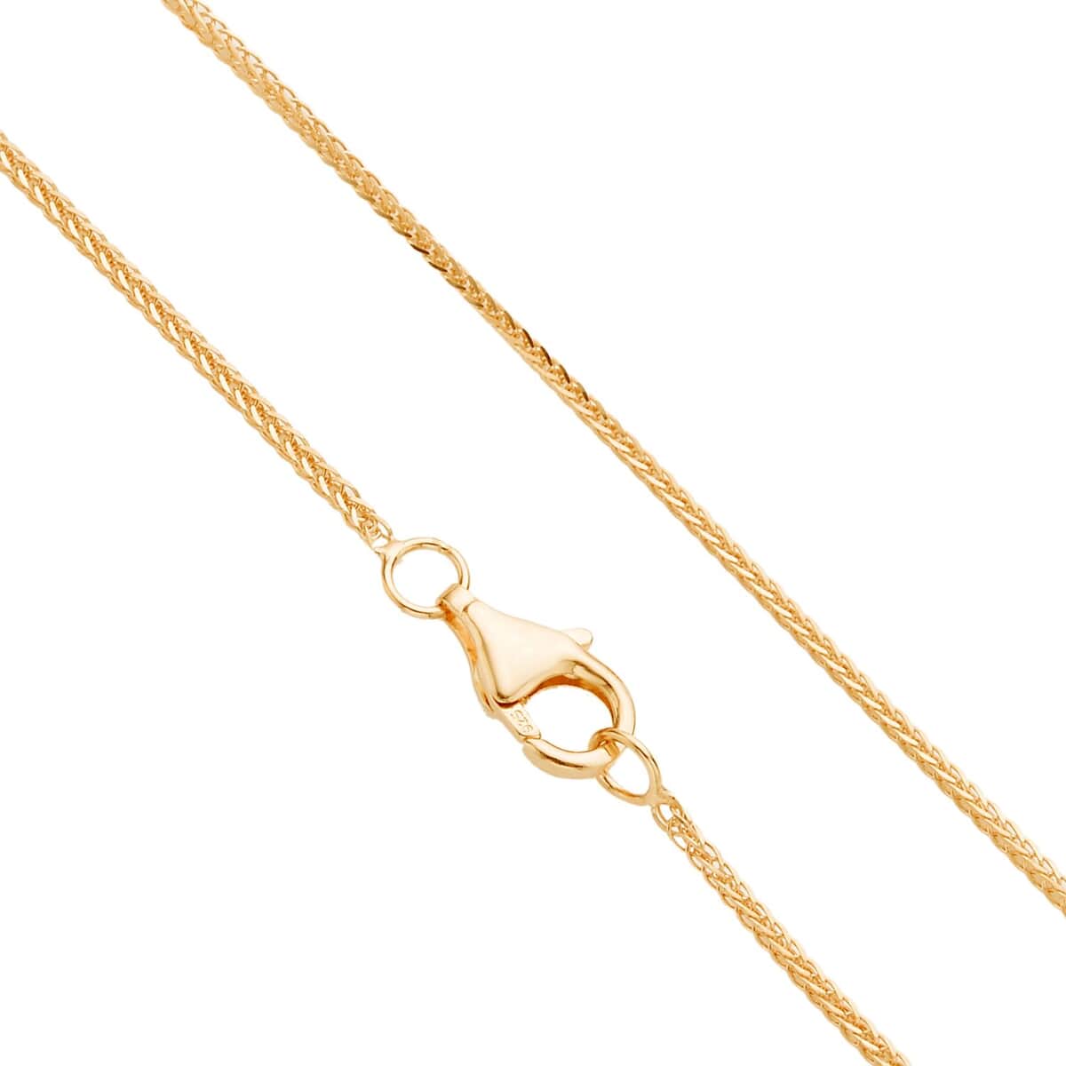 14K Yellow Gold Over Sterling Silver 0.8mm Foxtail Chain 20 Inches 1.90 Grams image number 2