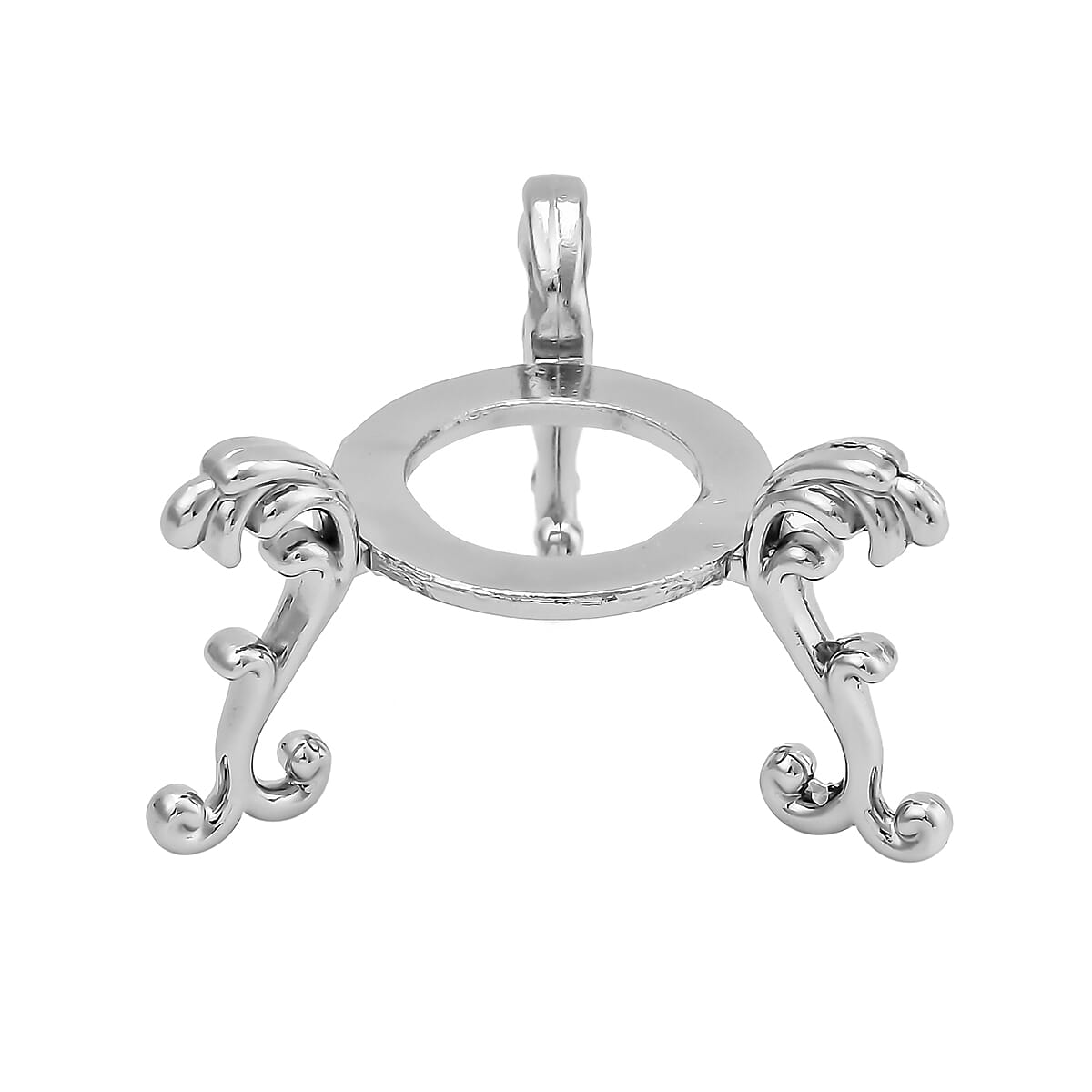 Transparent Crystal Craft Gem Ornaments in Silvertone (2.36") image number 5