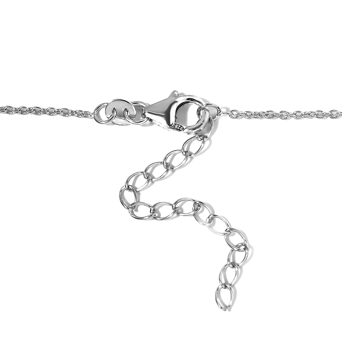 Lab Created Padparadscha Sapphire and Moissanite Tennis Necklace 18 Inches in Platinum Over Sterling Silver 18.90 ctw image number 4