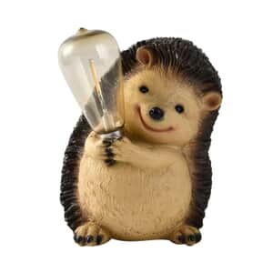 Polyresin Hedgehog with Solar Lamp Bulb